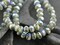 *30* 3x5mm Antique Silver AB Washed Blended Green/White Fire Polished Rondelle Beads